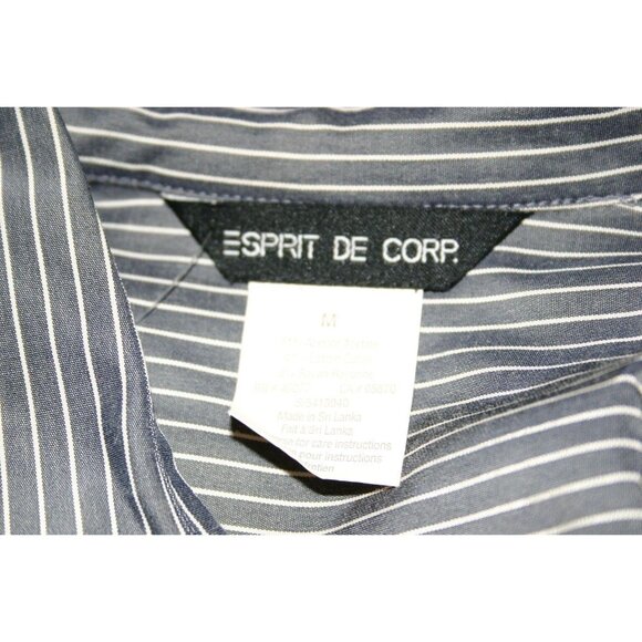 Espirit De Corp Women's Blouse Gray Size M Long Sleeves Collar Cuffs Buttons - Picture 7 of 7
